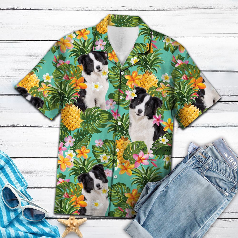 Tropical Pineapple Border Collie H97006 - Hawaii Shirt