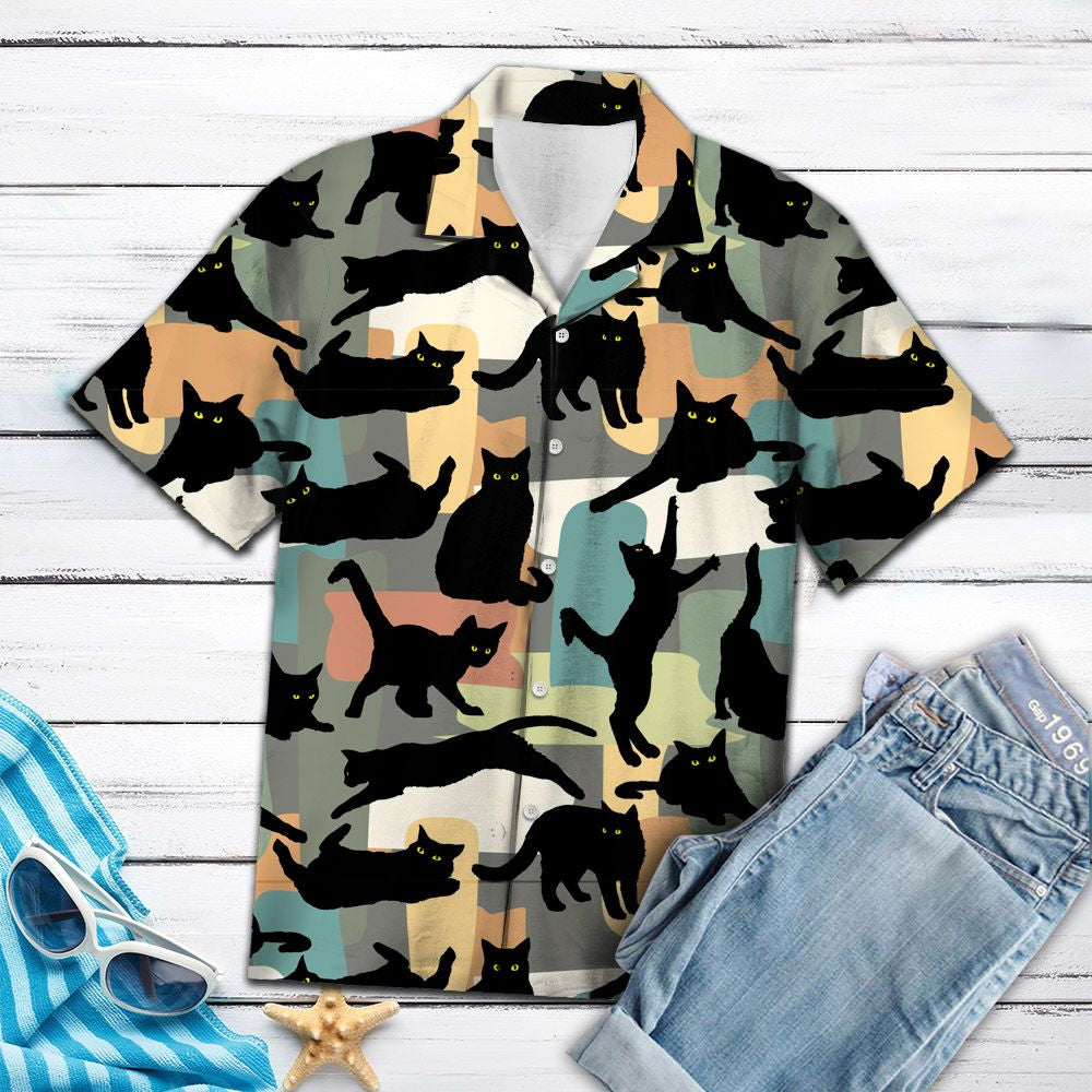 Amazing Black Cat H97210 - Hawaii Shirt