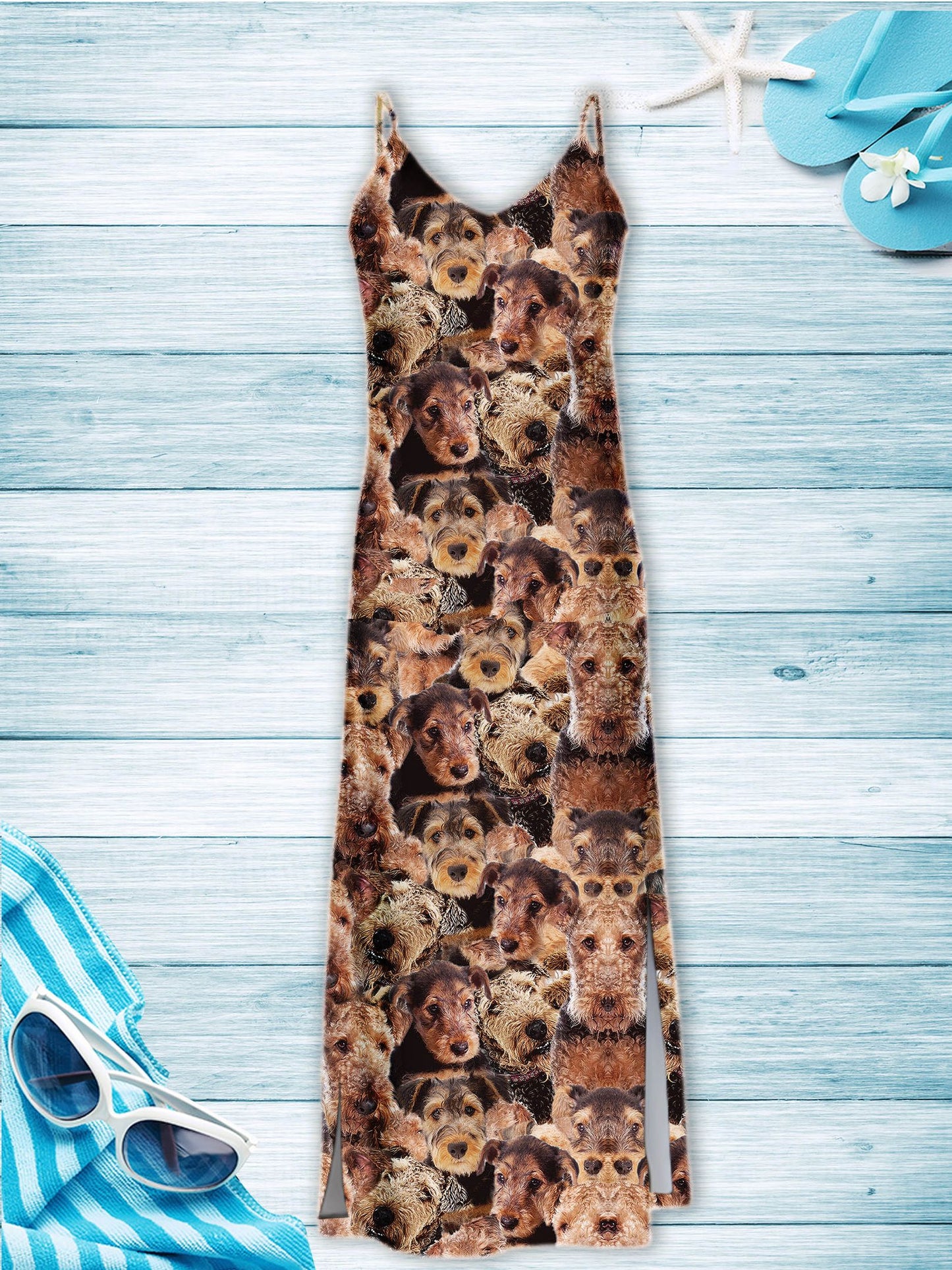 Hawaiian Airedale Terrier So Cute T1407 - Hawaii Dress