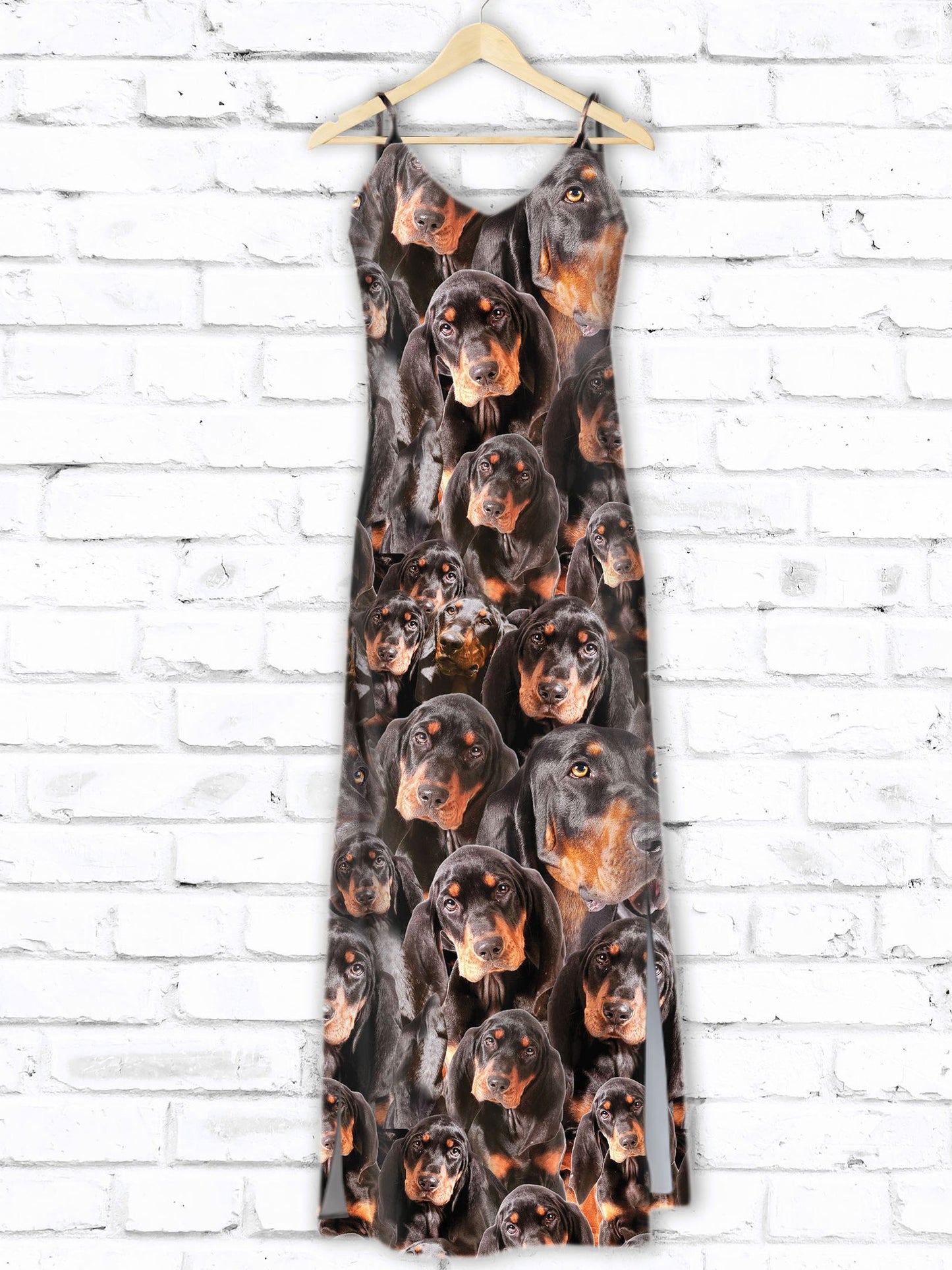 Hawaiian Black and Tan Coonhound Awesome D1407 - Hawaii Dress