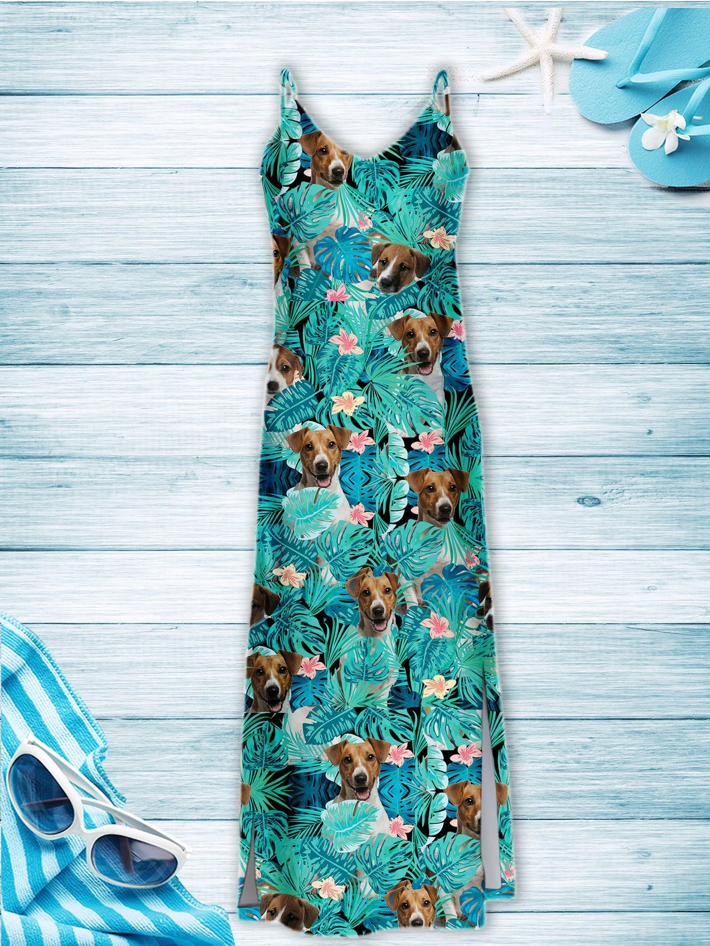 Hawaiian Jack Russell Terrier Tropical T1407 - Hawaii Dress