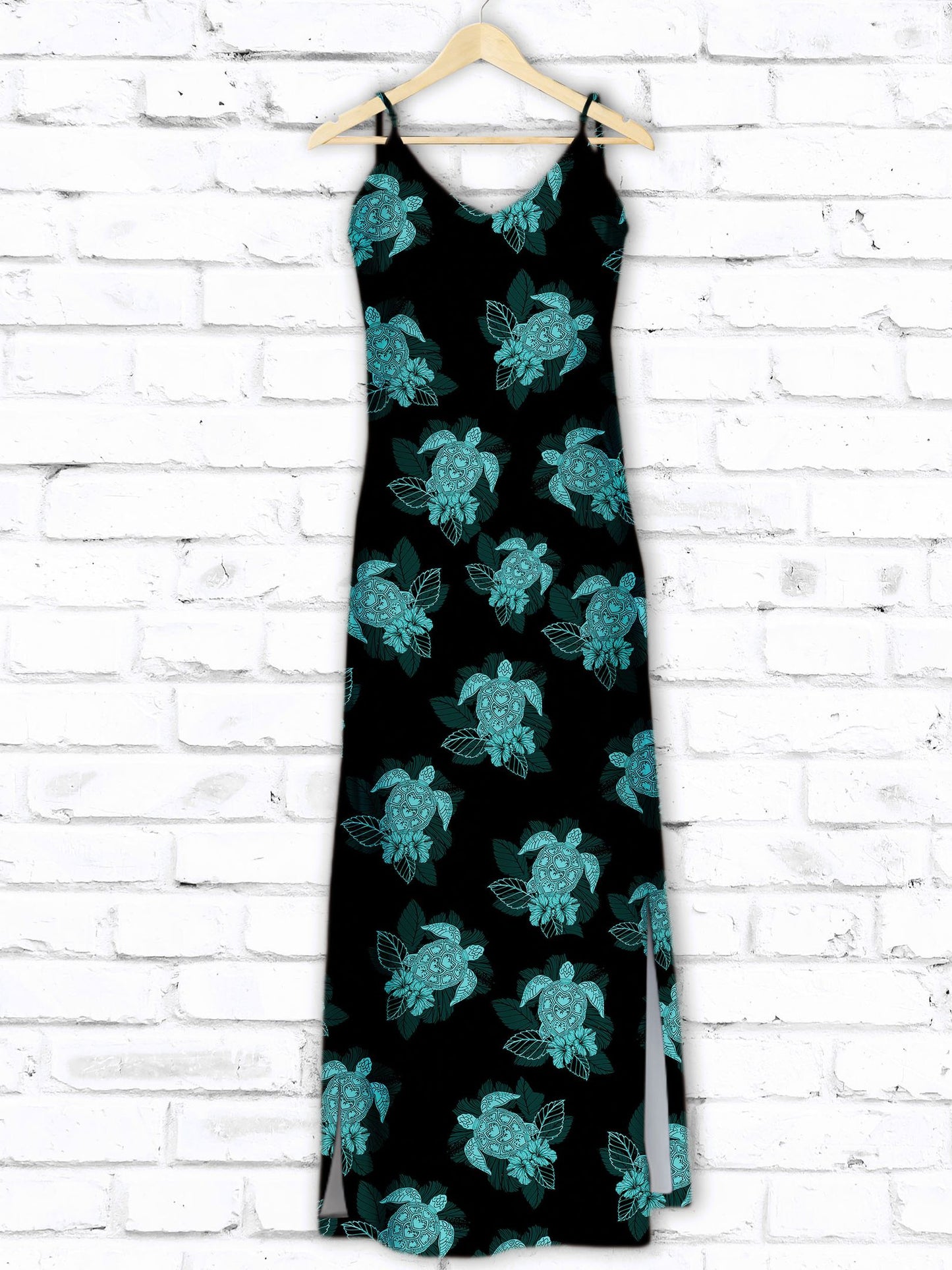 Hawaiian Turtle Palm Leaves T1407 - Hawaii Dress