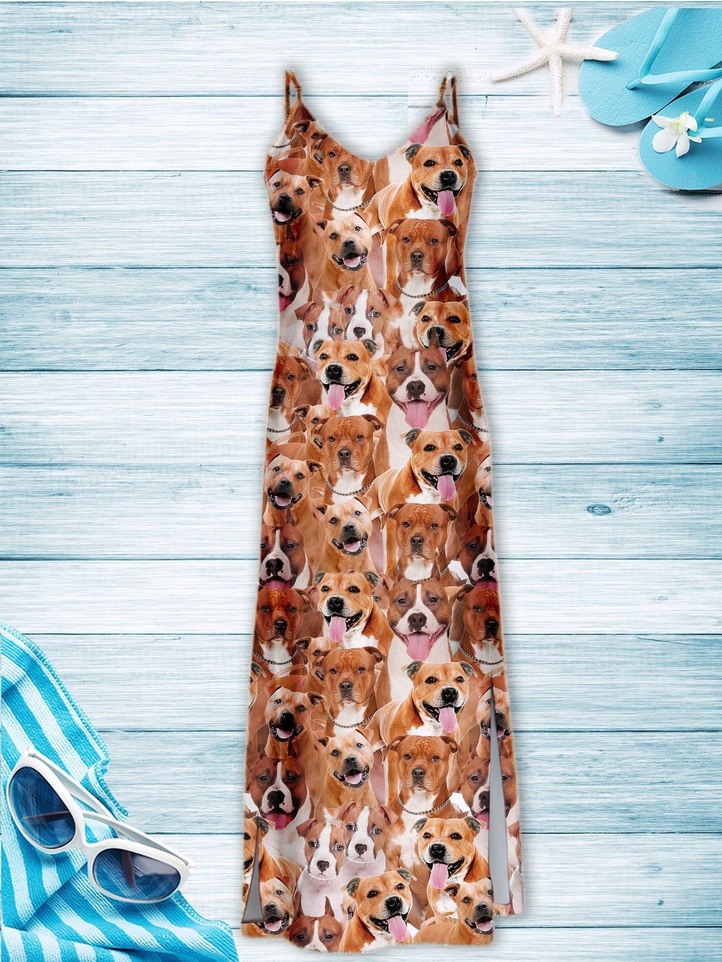 Hawaiian American Staffordshire Terrier Awesome T1507 - Hawaii Dress