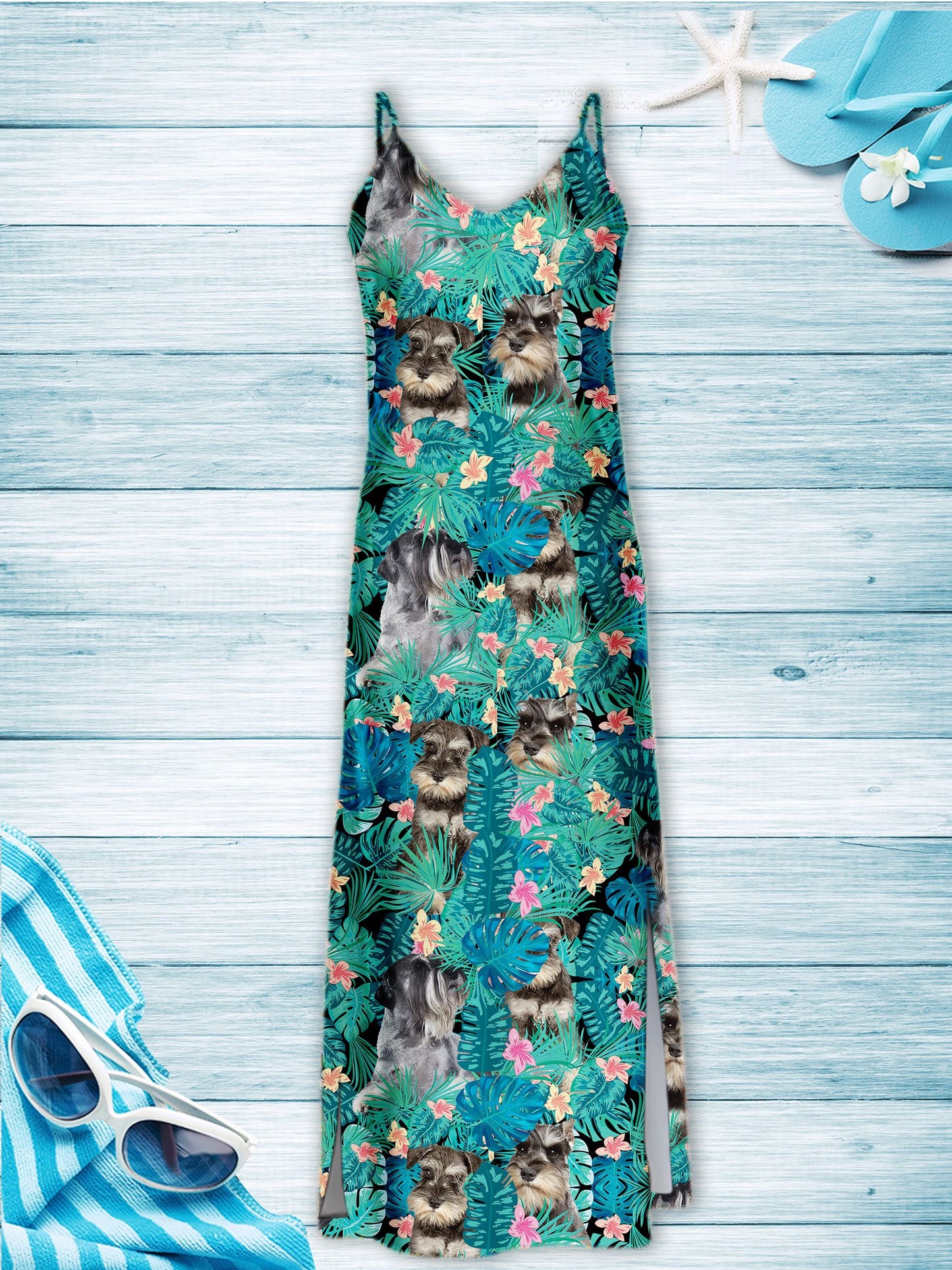 Hawaiian Miniature Schnauzer Tropical T1507 - Hawaii Dress