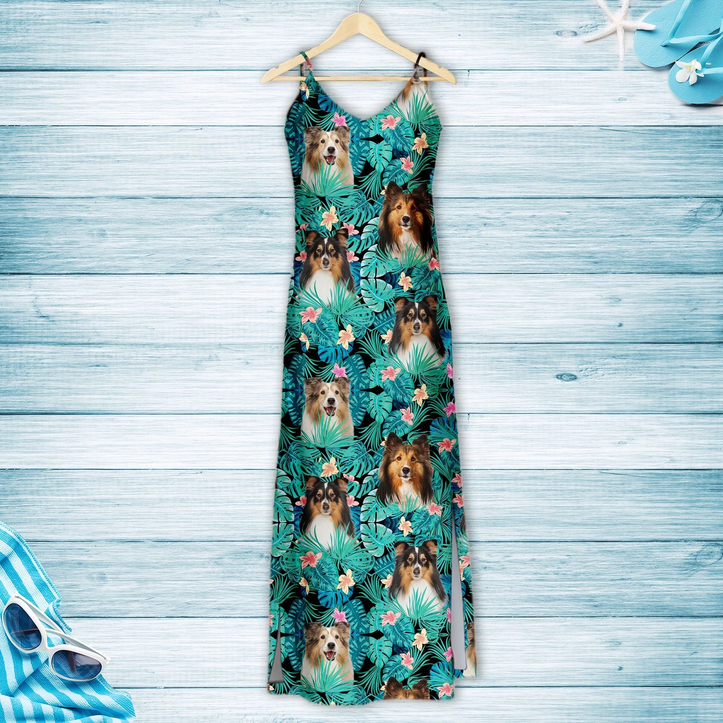 Hawaiian Shetland Sheepdog Tropical T1507 - Hawaii Dress