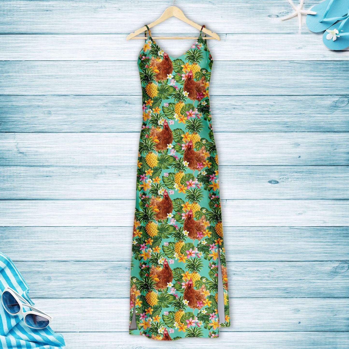 Hawaiian Chicken Pineapple Tropical T1507 - Hawaii Dress