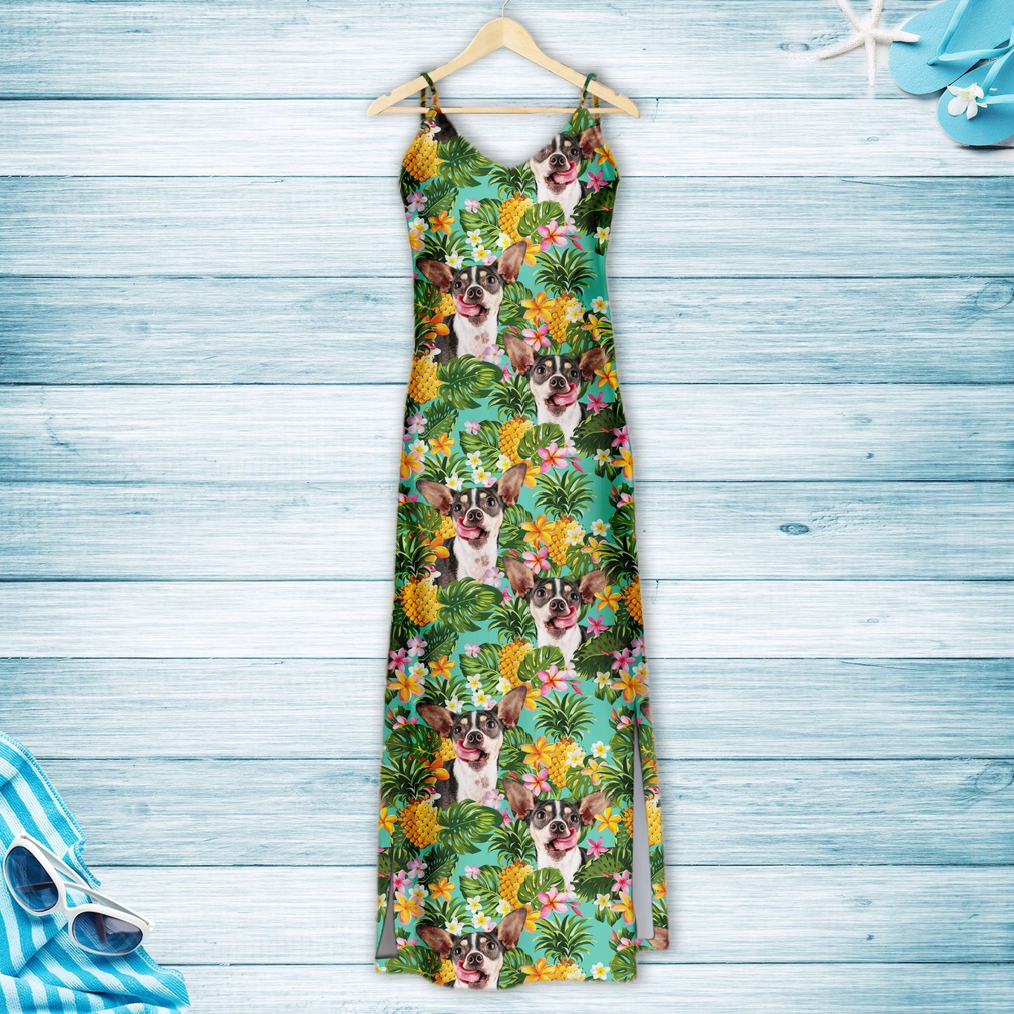 Hawaiian Tropical Pineapple Rat Terrier H157076 - Hawaii Dress