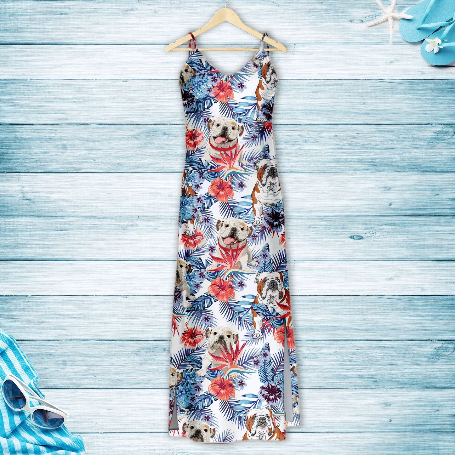 Hawaiian Bulldog Hibiscus Flower G5715 - Hawaii Dress