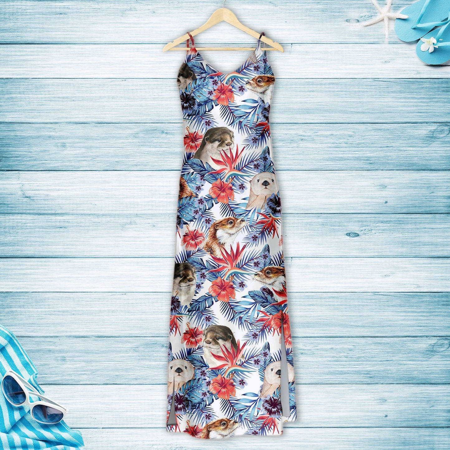 Hawaiian Otter Hibiscus Flower G5715 - Hawaii Dress