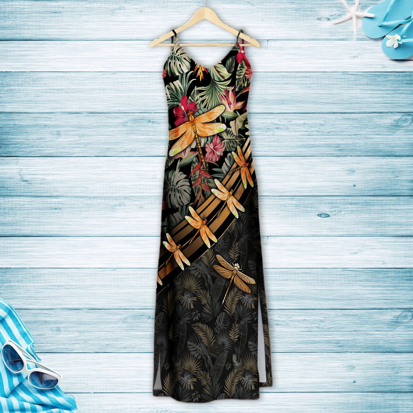 Hawaiian Dragonfly Floral G5716 - Hawaii Dress