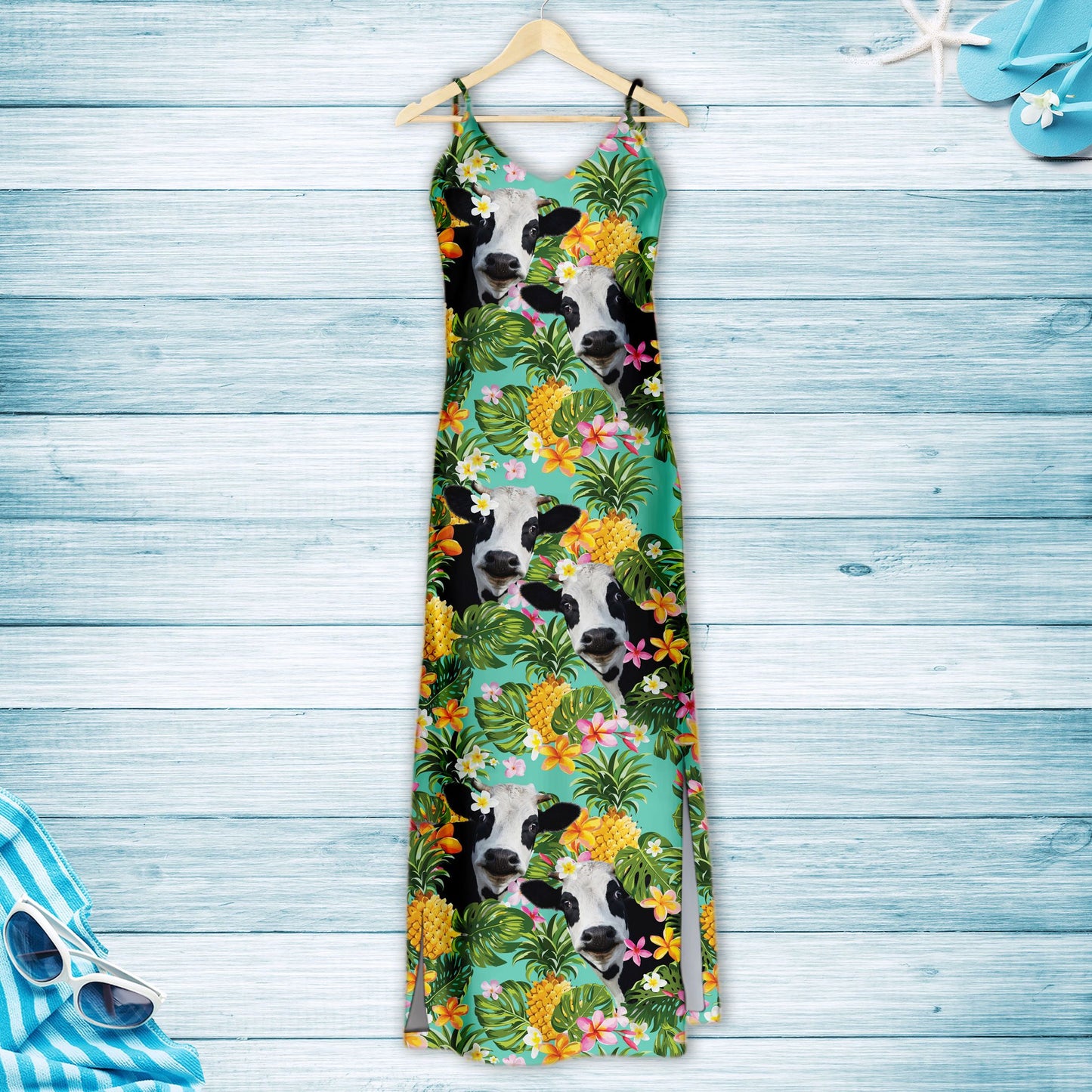 Hawaiian Tropical Pineapple Cow H167008 - Hawaii Dress