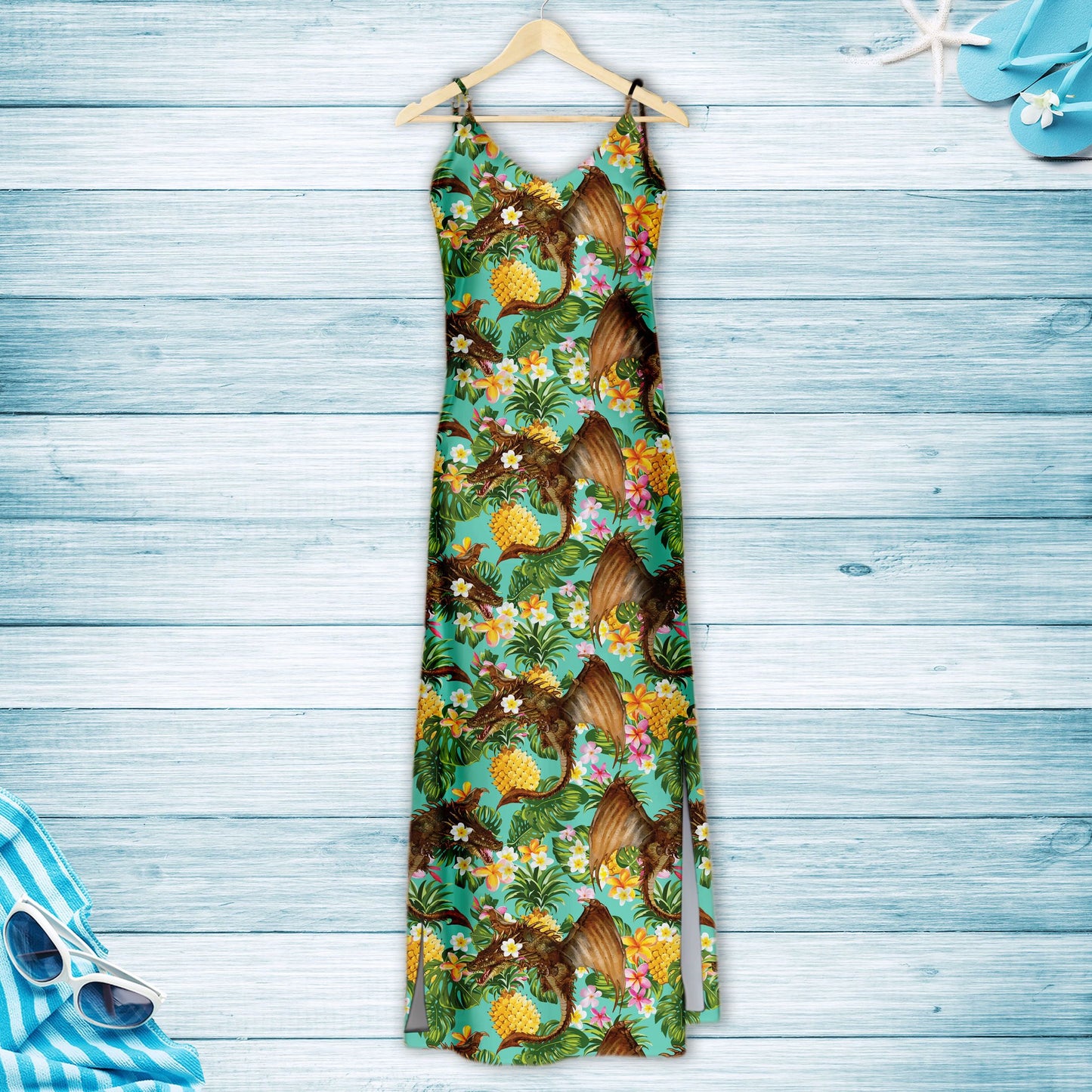 Hawaiian Tropical Pineapple Dragon H167009 - Hawaii Dress