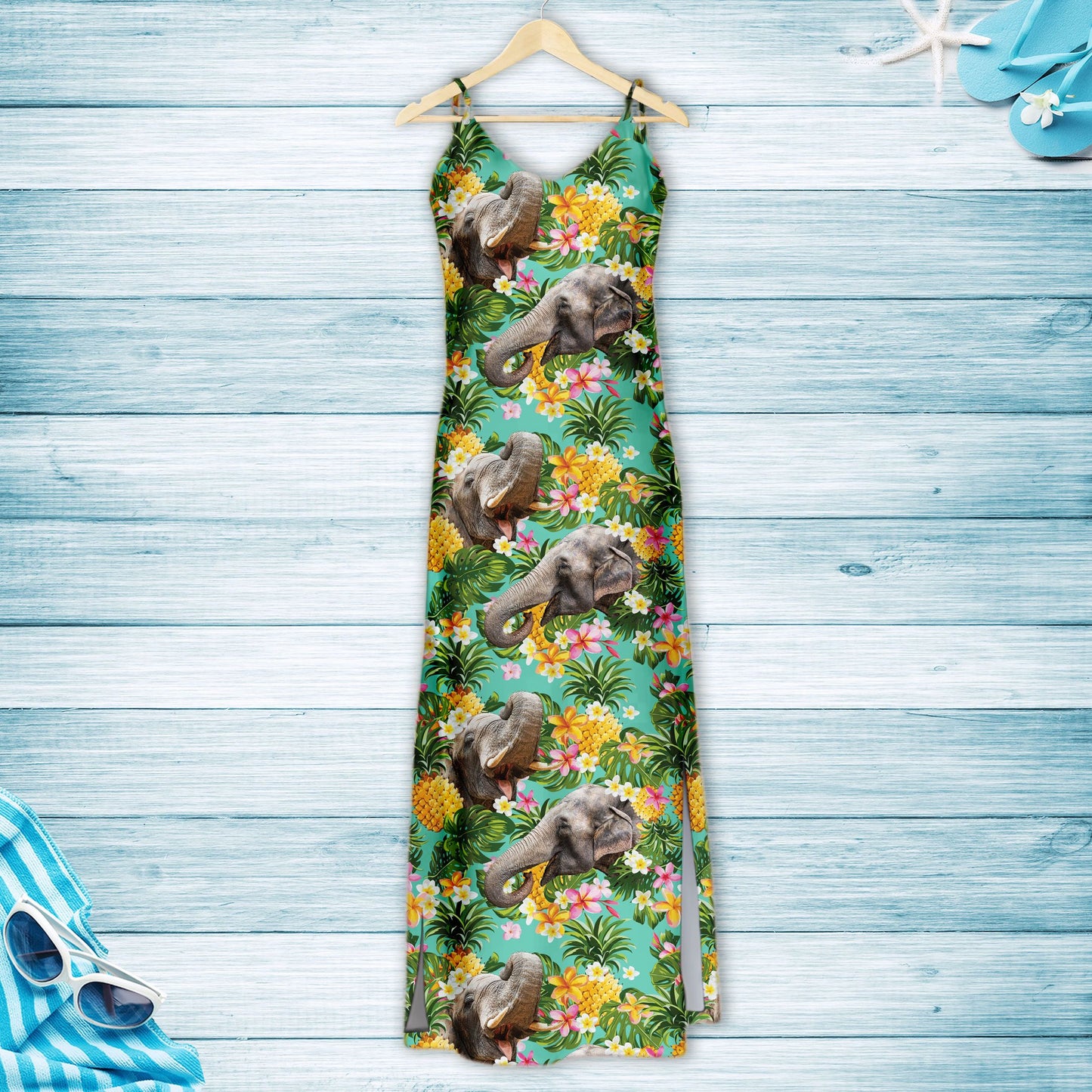 Hawaiian Tropical Pineapple Elephant H167011 - Hawaii Dress