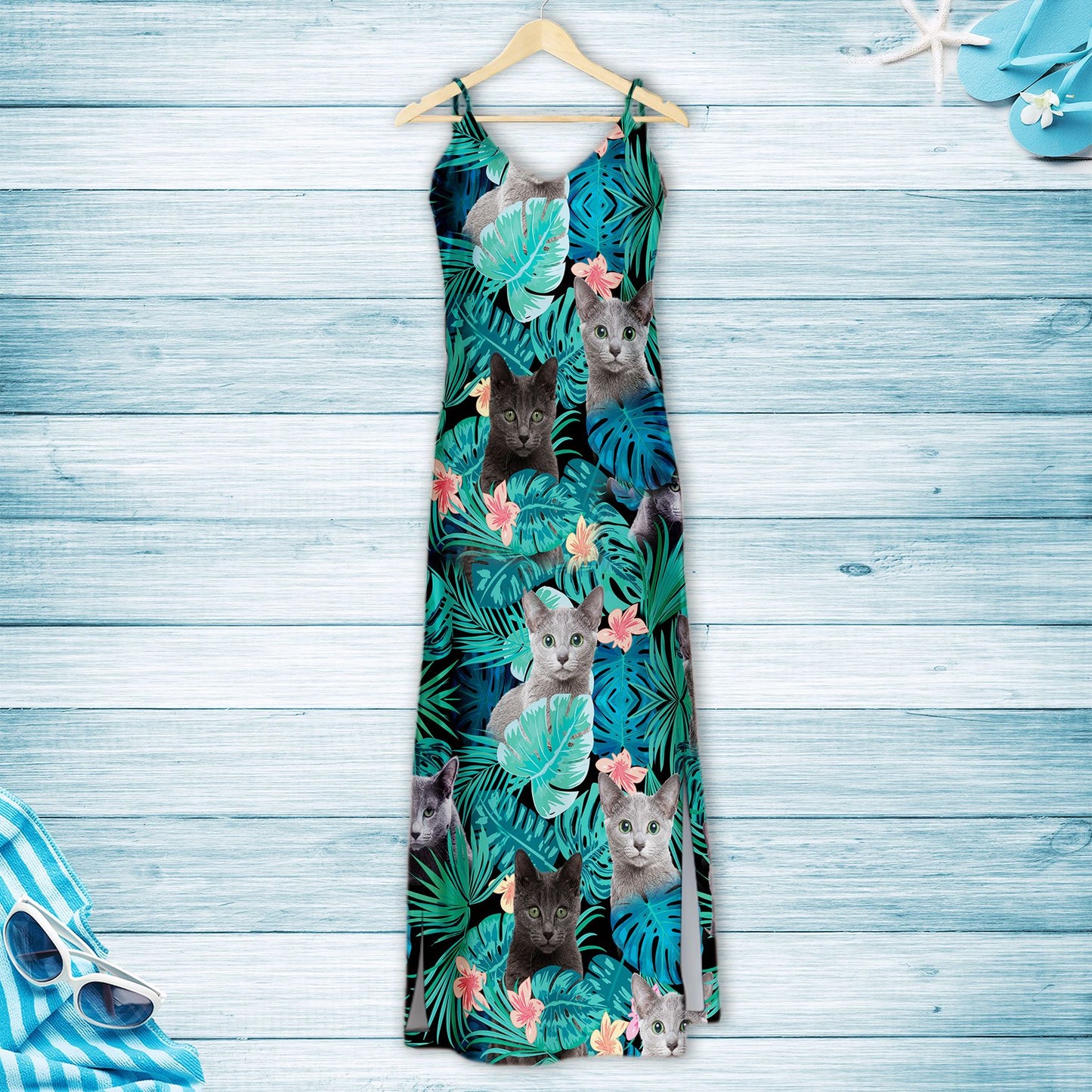 Hawaiian Tropical Russian Blue G5716 - Hawaii Dress