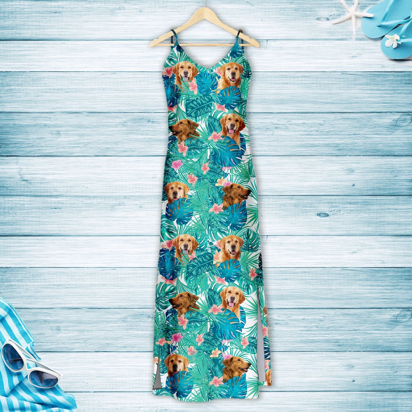Hawaiian Tropical Golden Retriever H157065 - Hawaii Dress