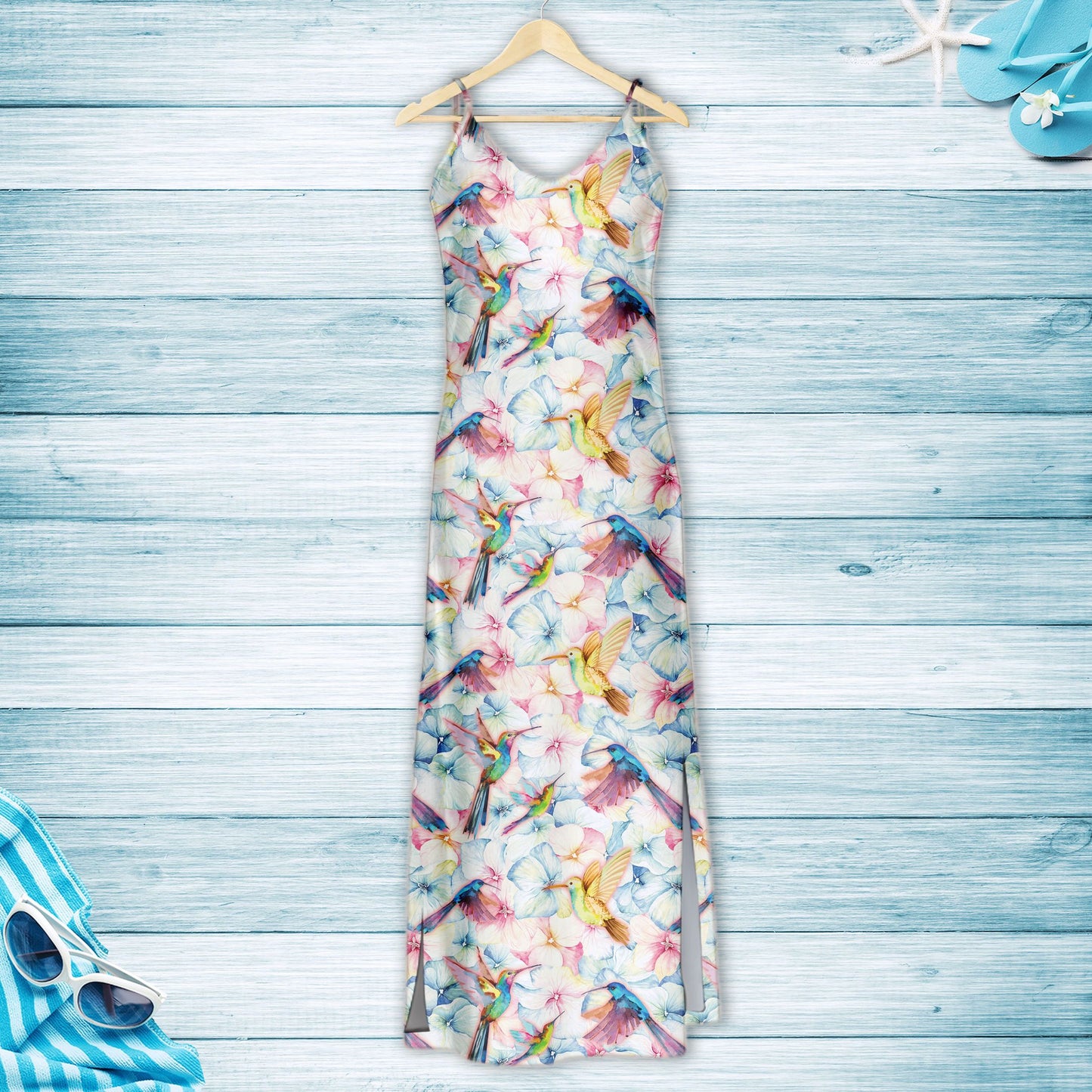 Hummingbird And Vintage Floral H167086 - Hawaiian Dress