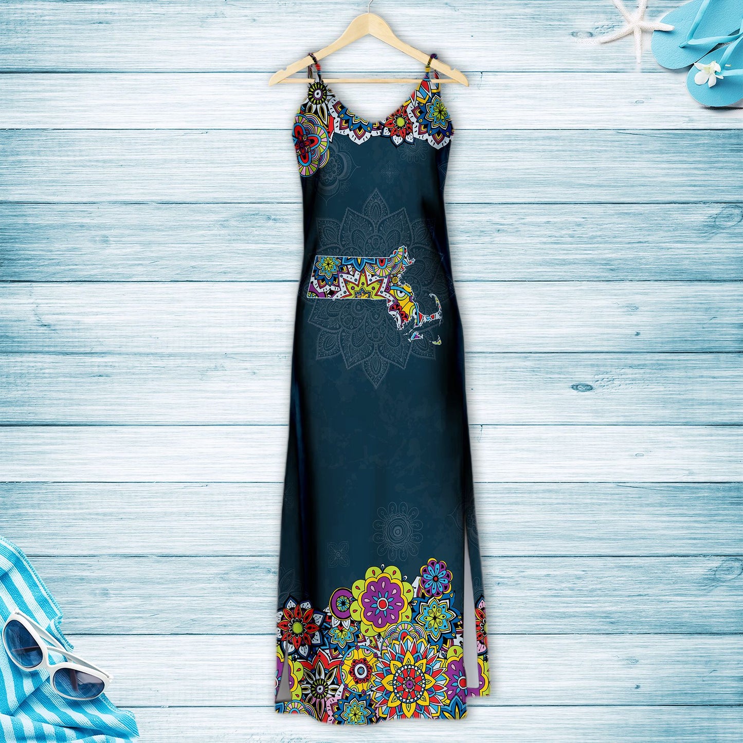 Massachusetts Floral Mandala G5717 - Hawaiian Dress