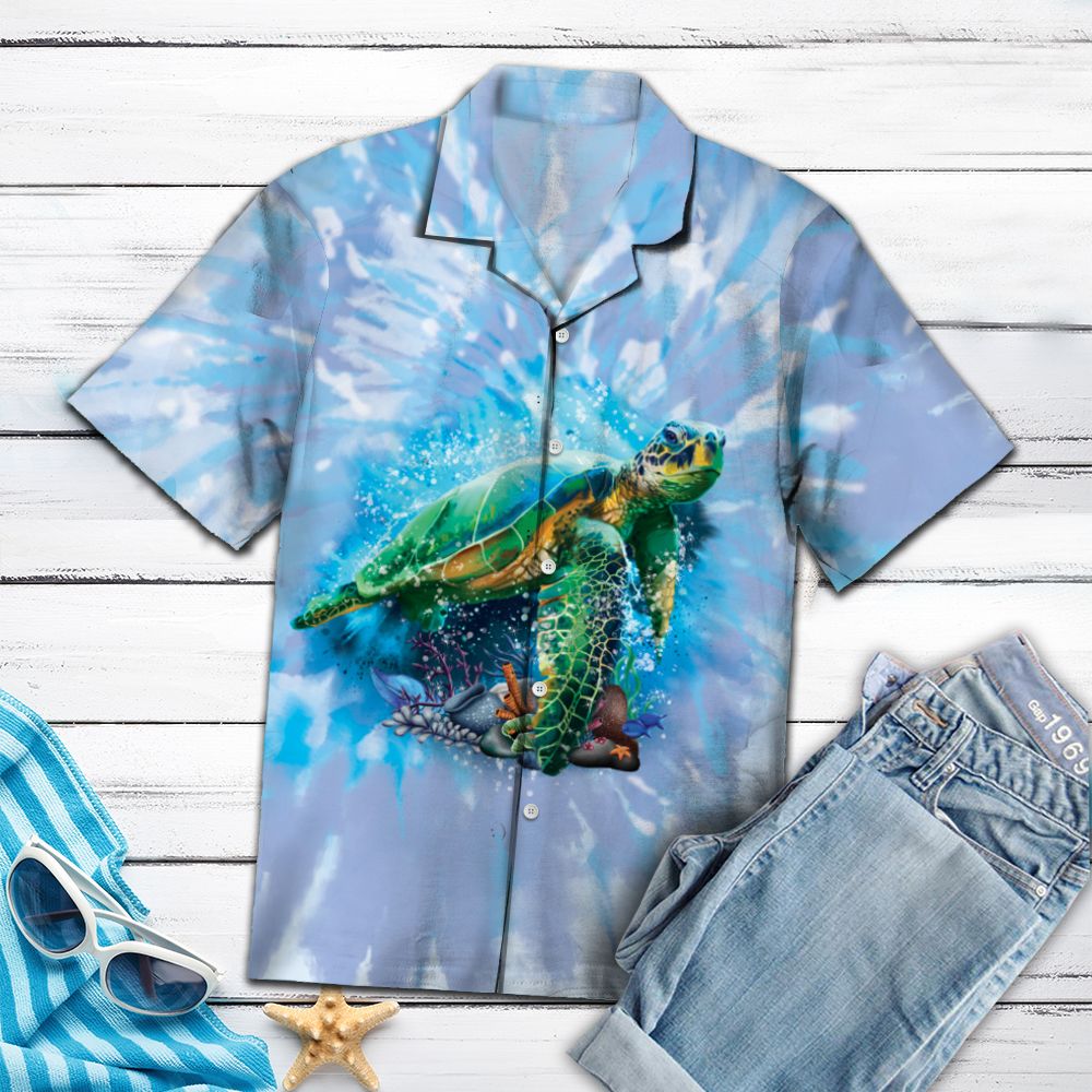 Turtle Blue Tie Dye H137023 - Hawaii Shirt