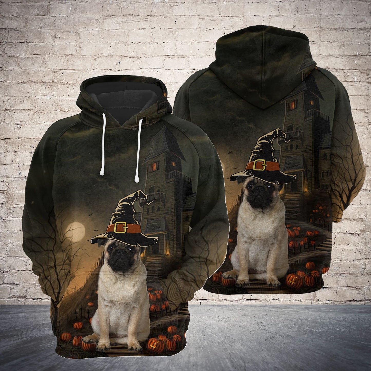 Pug Halloween TG5804 - All Over Print Unisex Hoodie