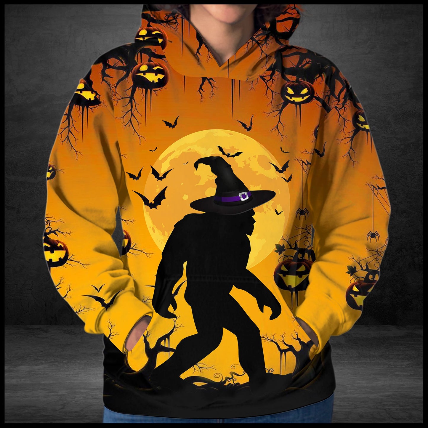 Bigfoot Halloween Night TY0408 - All Over Print Unisex Hoodie