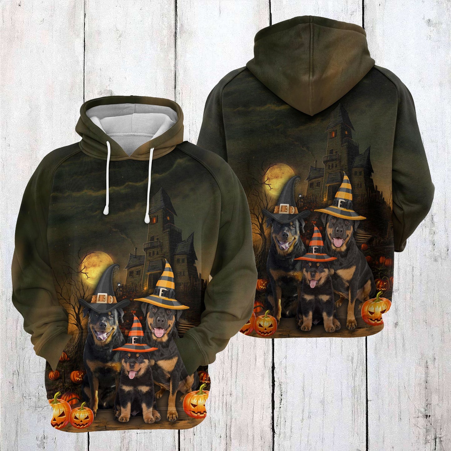 Rottweiler Halloween Night TY0508 - All Over Print Unisex Hoodie