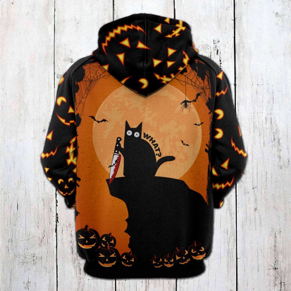 Amazing Halloween Black Cat HT06811 - All Over Print Unisex Hoodie