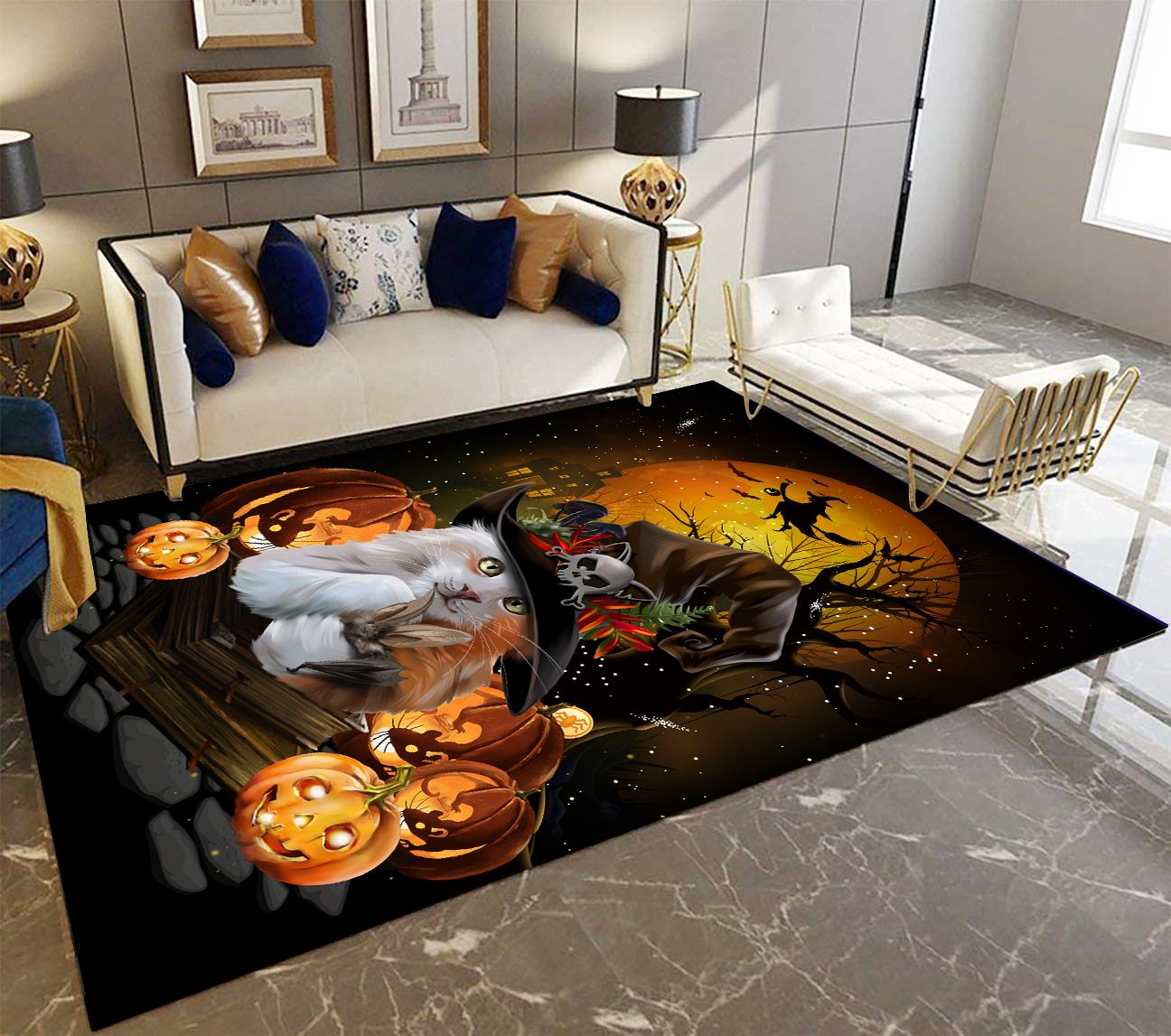 Cat Halloween Night T1108 Rug