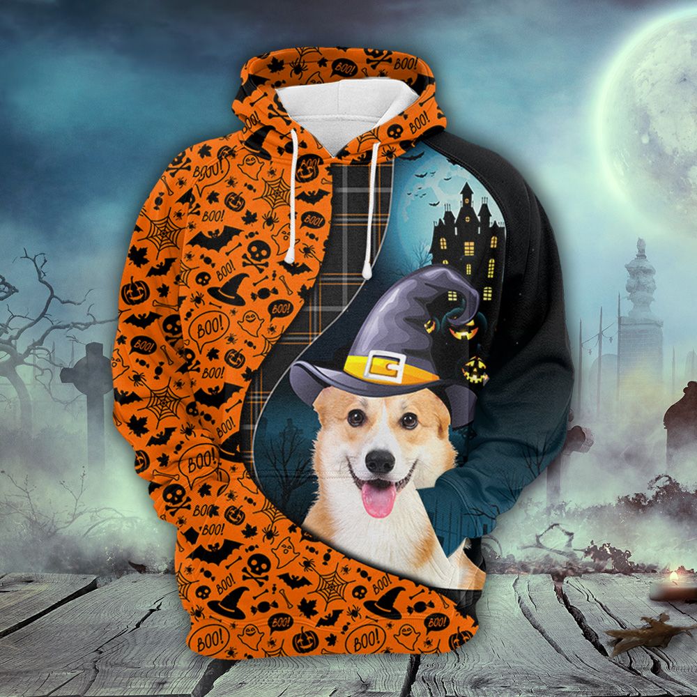 Pembroke Welsh Corgi And Halloween H10836 - All Over Print Unisex Hoodie