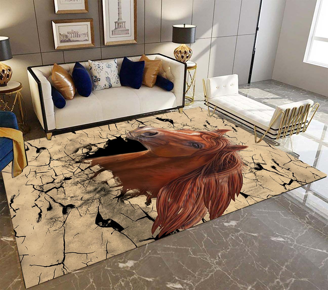 Horse Break Out T1208 Rug