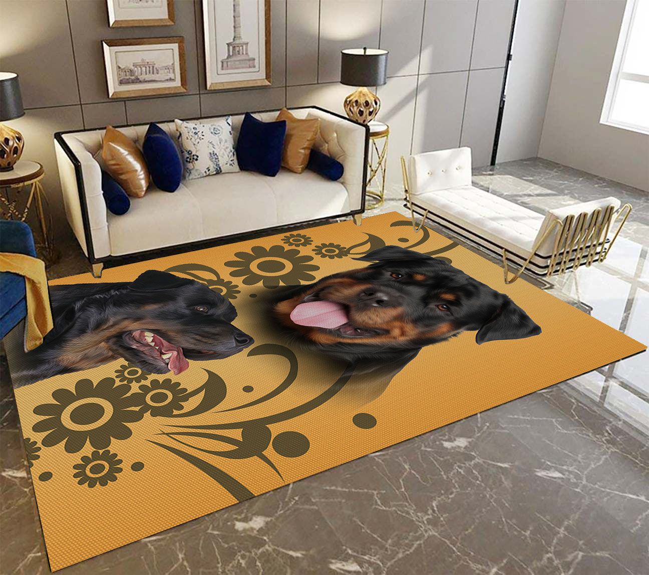 Rottweiler Vintage T1408 Rug