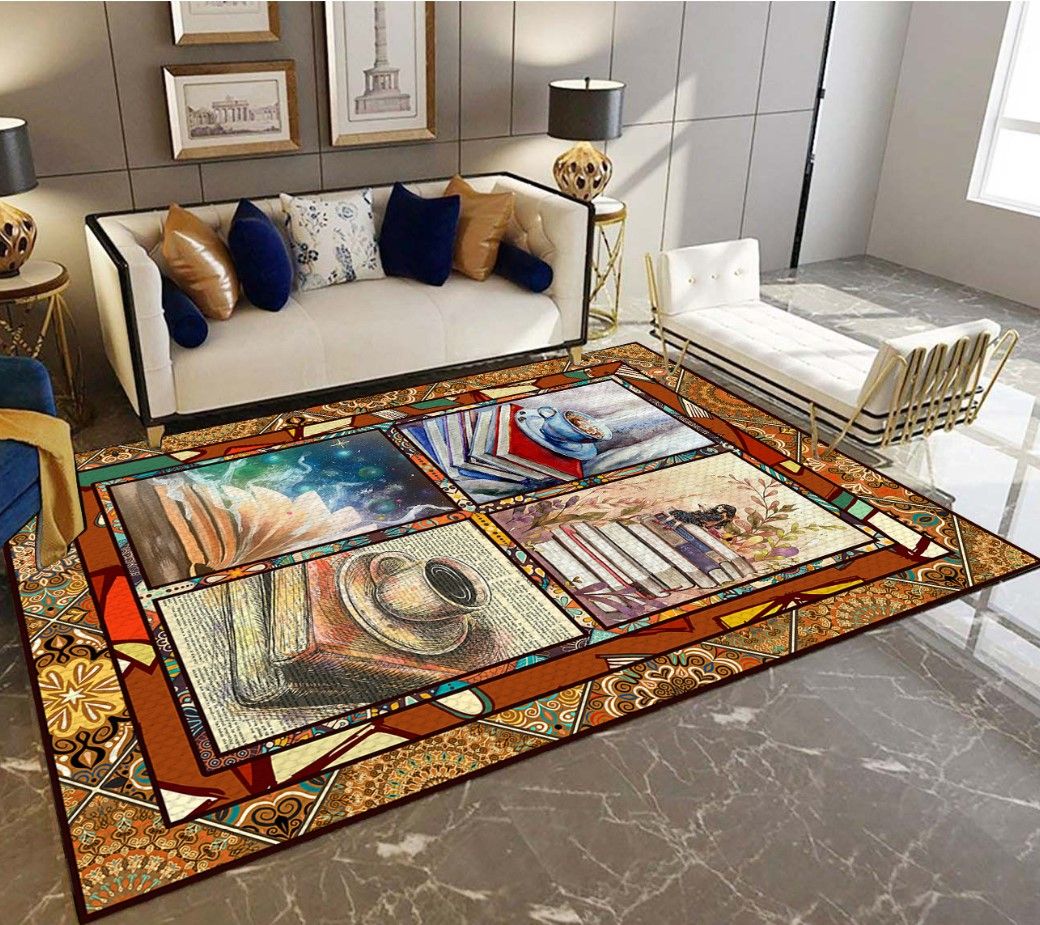 Book Lovers D1408 Rectangle Rug
