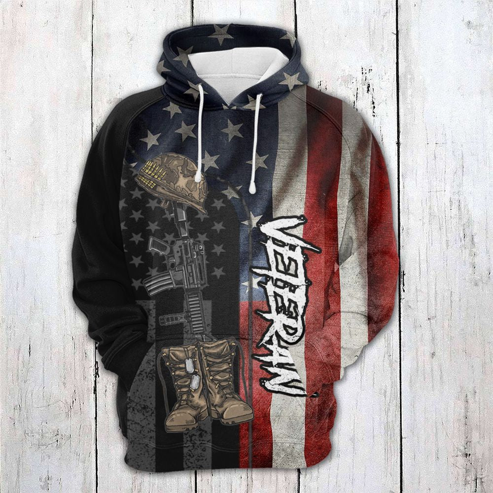 United States Veterans HT21805 - All Over Print Unisex Hoodie