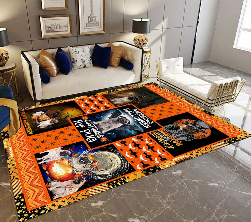 Pug Happy Halloween D2408 Rectangle Rug