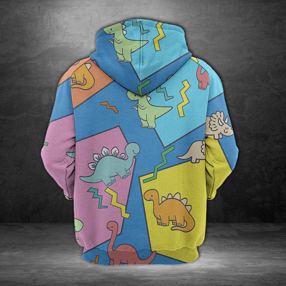 Colorful Dinosaur H20830 - All Over Print Unisex Hoodie