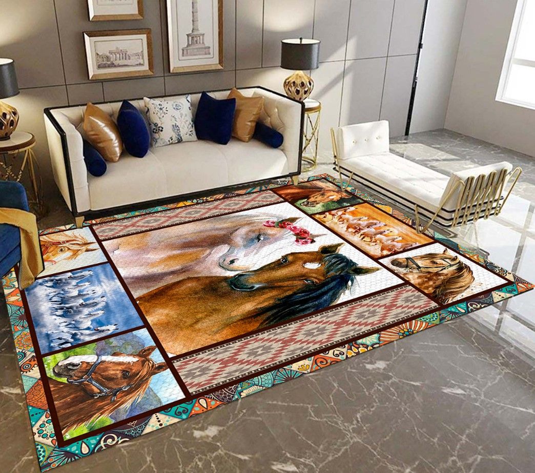 Beauty Horses D2708 Rectangle Rug