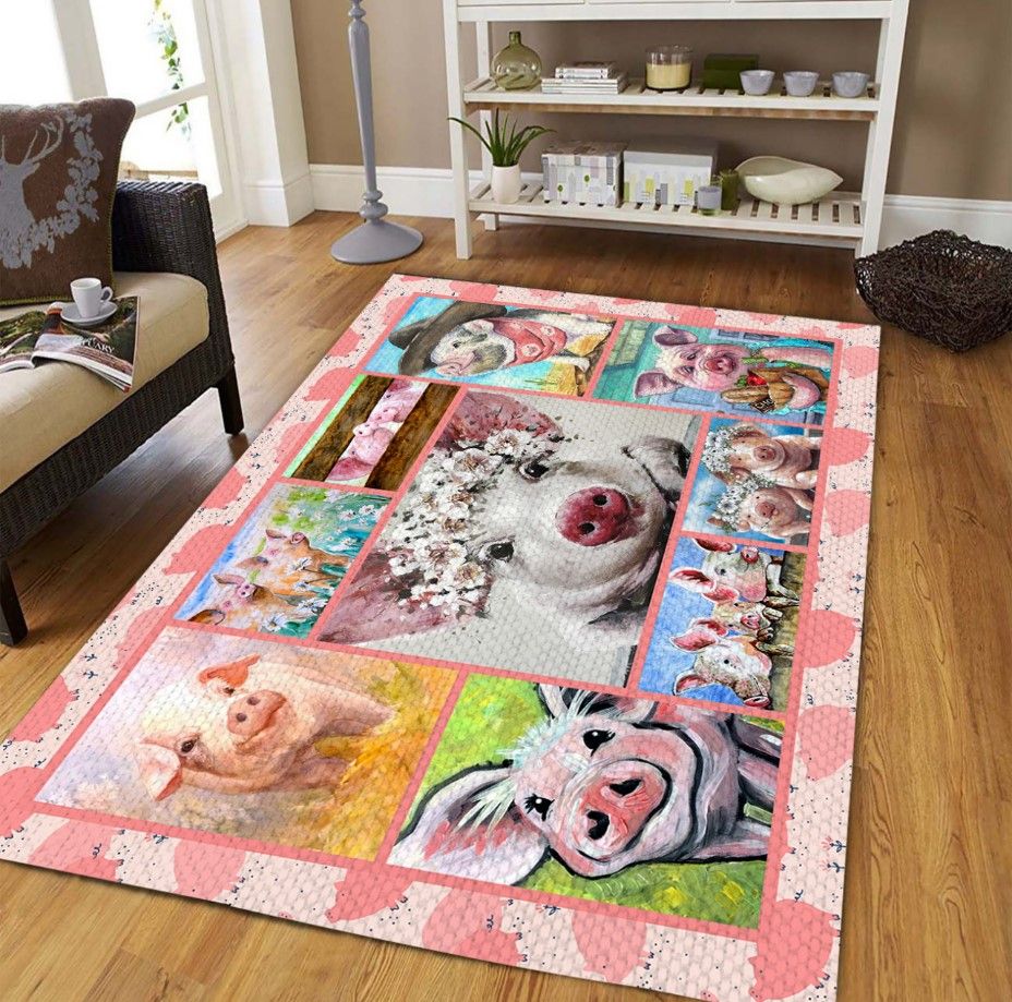 Lovely Pig D2808 Rectangle Rug