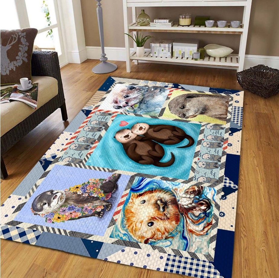 Cute Otter D2808 Rectangle Rug