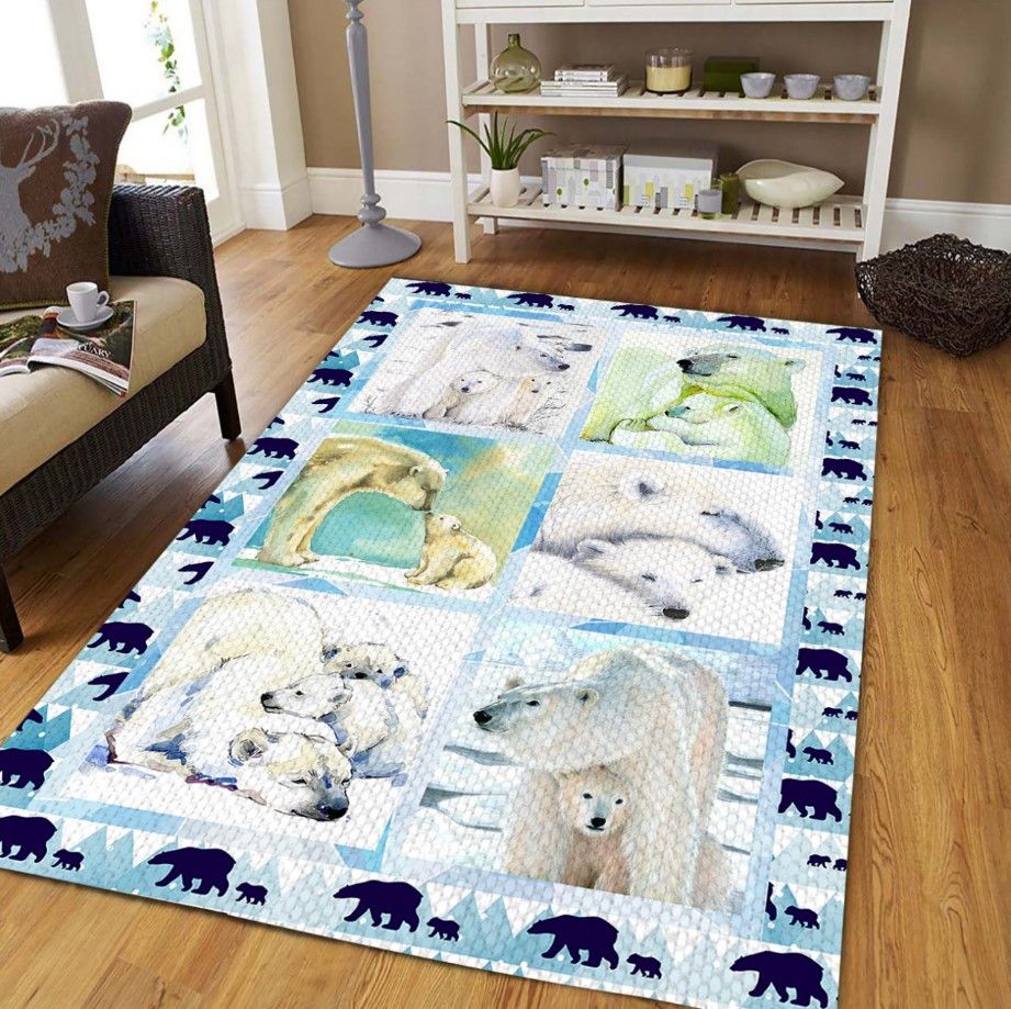 Polar Bear Mom D2808 Rectangle Rug