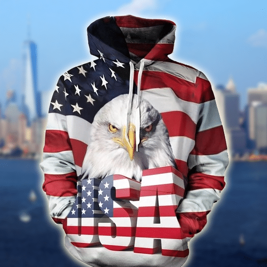 Eagle US Flag H1932 - All Over Print Unisex Hoodie