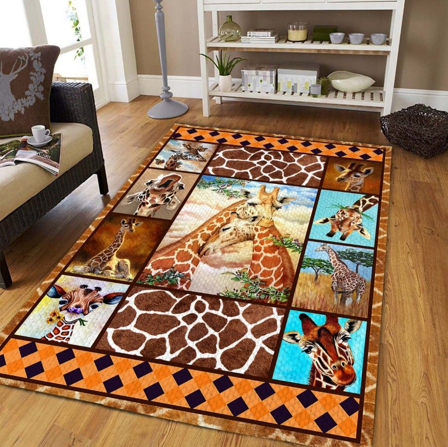 Giraffe Lovers D0309 Rectangle Rug