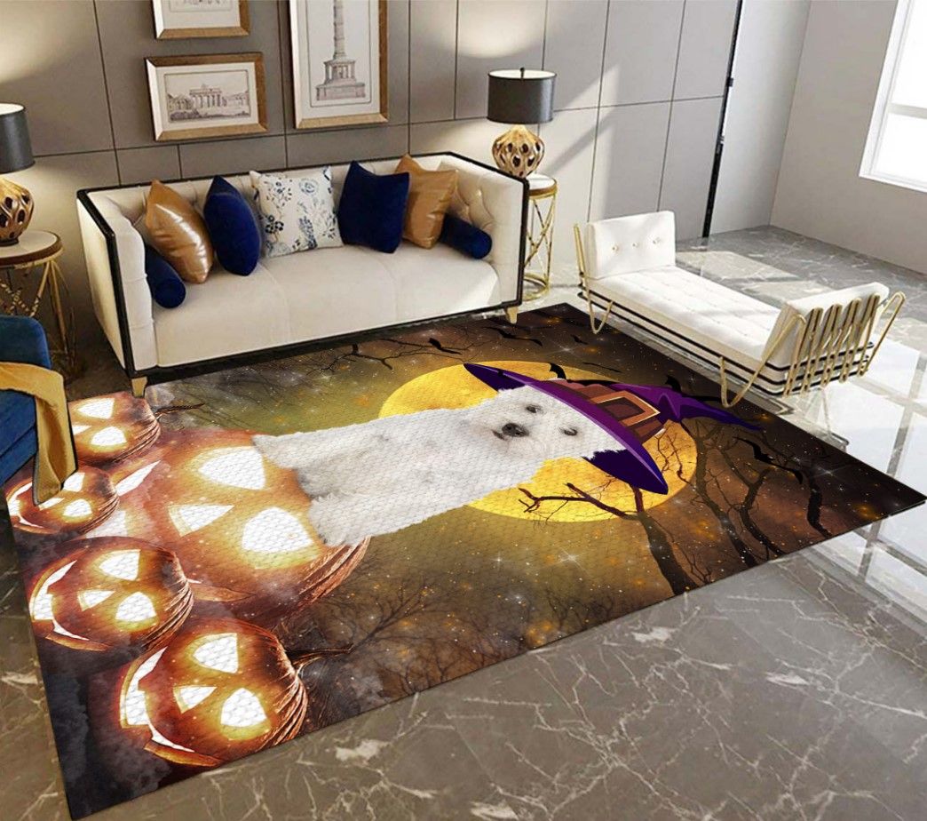 West Highland White Terrier Halloween Night Rectangle Rug