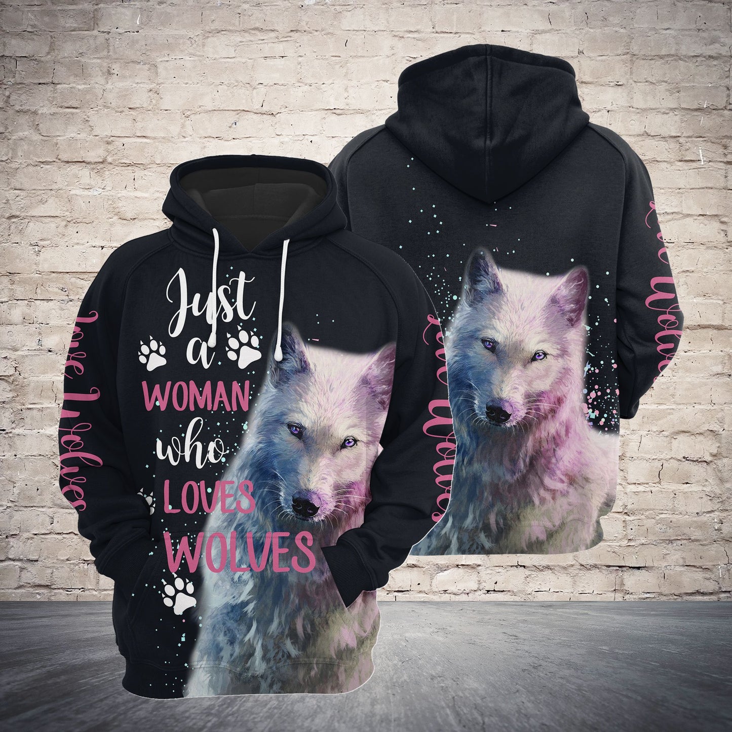 Just A Woman Who Love Wolves TG5904 - All Over Print Unisex Hoodie