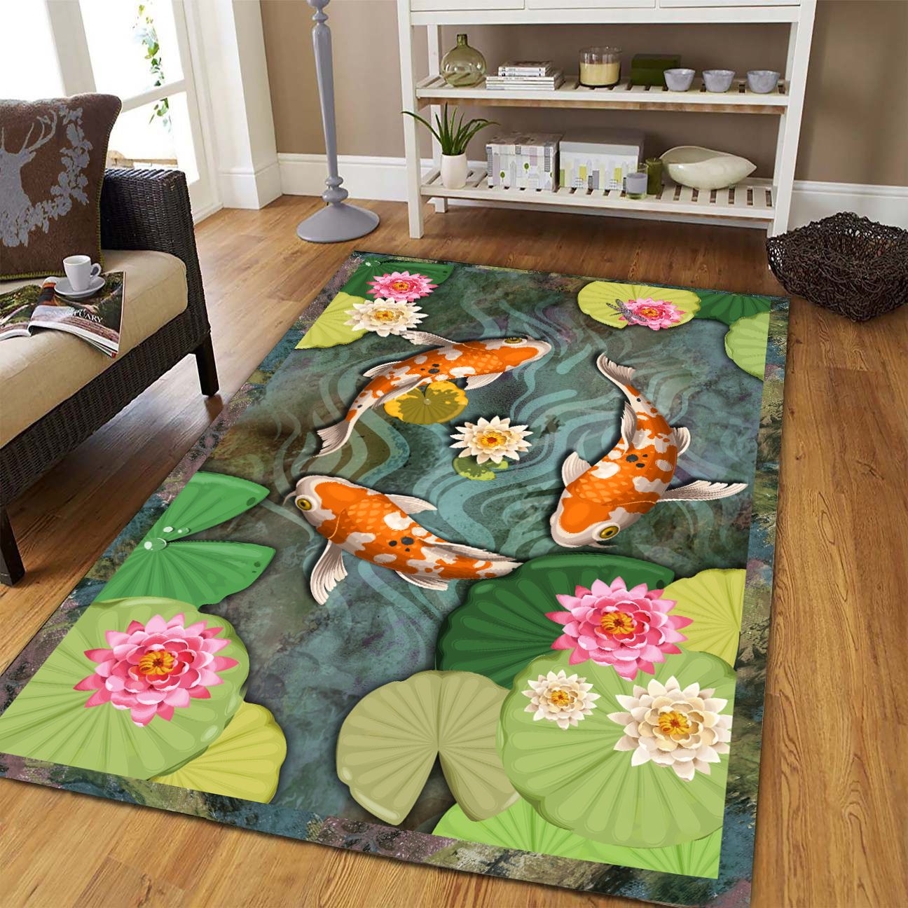Koi Pond T409 Rug