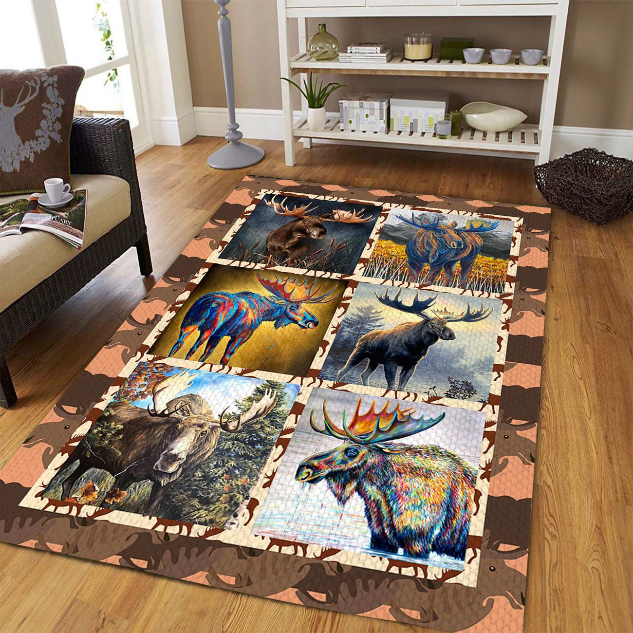 Moose D0409 Rectangle Rug