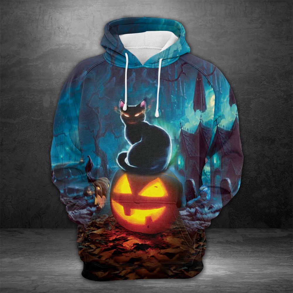 Black Cat Halloween H1914 - All Over Print Unisex Hoodie