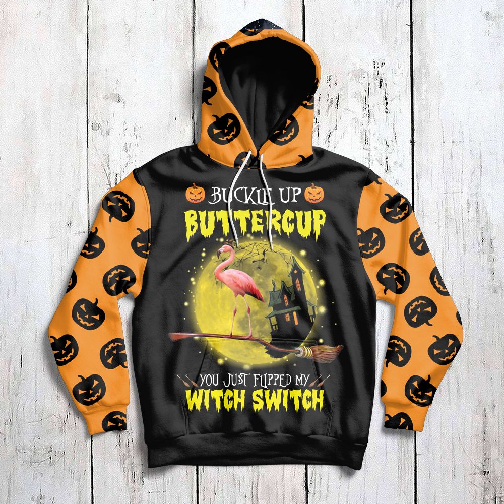 Halloween Flamingo HT02911 - All Over Print Unisex Hoodie