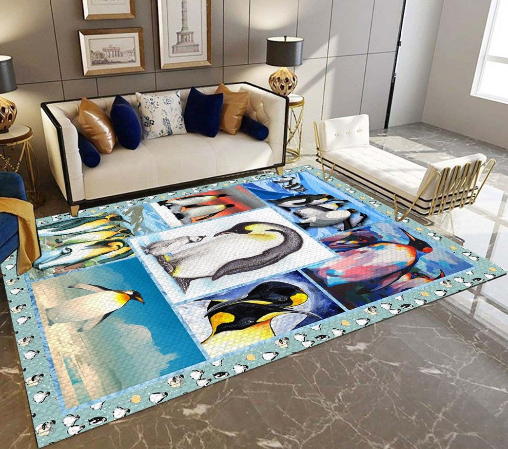 Penguin Mom D0709 Rectangle Rug