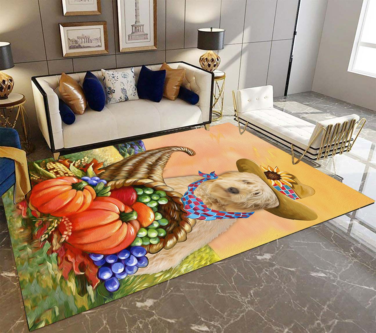 Goldendoodle Autumn Harvest T709 Rug