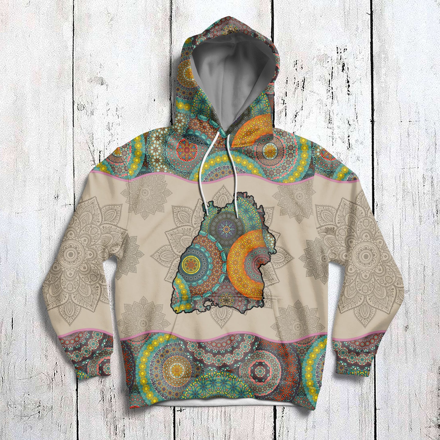 Awesome Baden-Württemberg Mandala H7933 - All Over Print Unisex Hoodie