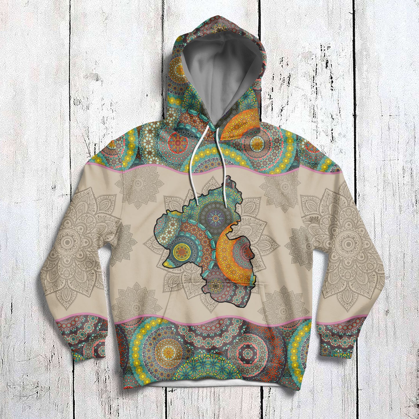 Awesome Rhineland-Palatinate Mandala H7936 - All Over Print Unisex Hoodie